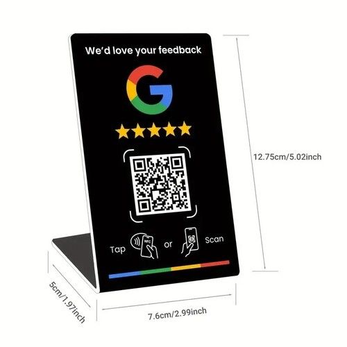 Nfc 215 programmable QR code Google Review Card NFC station table NFC Google Rev