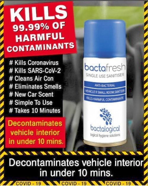Car Sanitiser Bomb Kills Viruses & Bacteria In Vehicles Interior Air Con  150ml — image 2