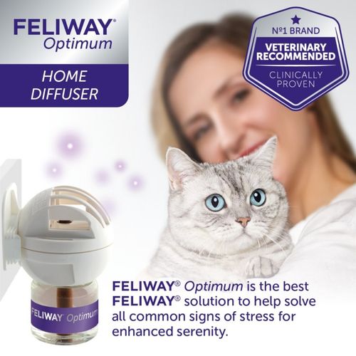 FELIWAY Optimum Diffuser & 30 Day 48ml Refill Best Solution to Ease Cat Anxiety — image 2
