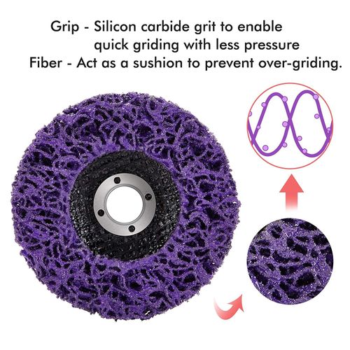 5Pc 4" Poly Strip Disc Abrasive Wheel Paint Rust Removal Cleaner for Rotary Tool — image 5