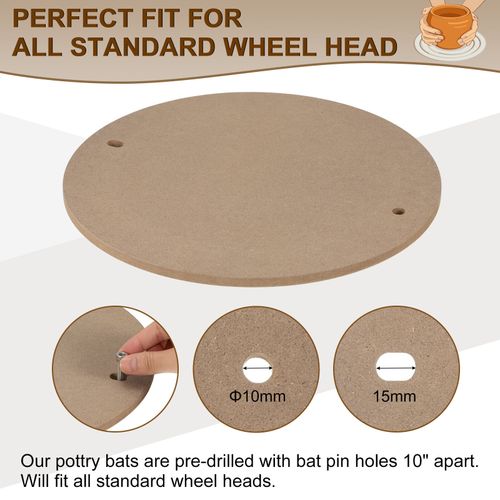 4 Pack 14" Pottery Wheel Bat, 1/3" Thick Round — image 2