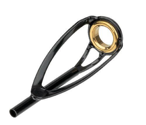 Curved Frame Fishing Rod Tip Replacement Eye Guide Black Rainbow Chrome Various