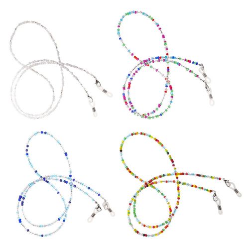 Assorted Color 8Pcs Durable Beaded Eyeglass Holders Lightweight Glasses Lanyards — image 7