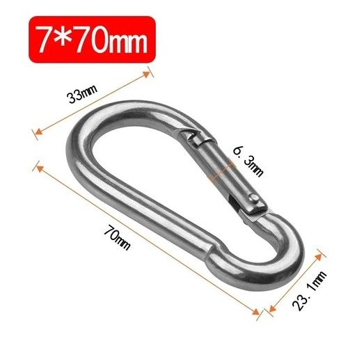 Locking Carabiner Clip Snap Hook Spring Loaded Steel Karabiner Carabina Carbine