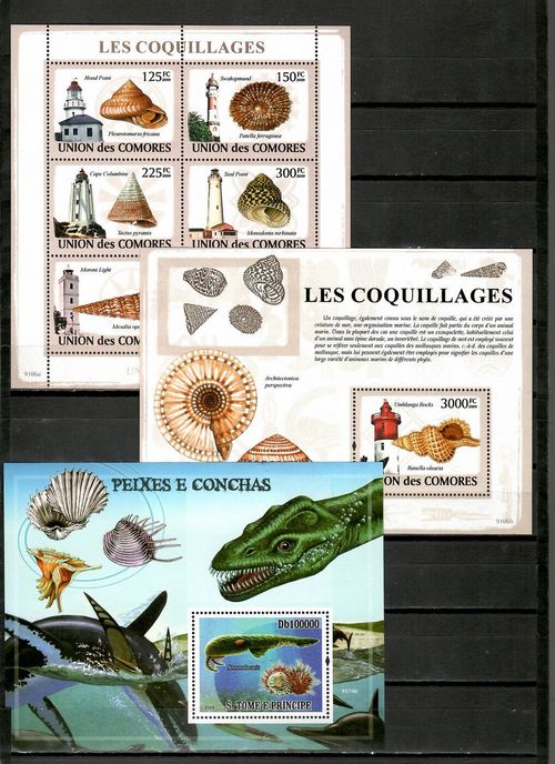 SHELLS Marine Fauna Collection 50 s/s Mi. CV 553€ MNH FREE SHIPPING #CNA145 — image 15