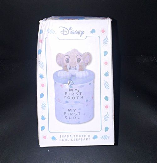 Disney Simba My First Tooth & Curl Keepsake Set Ceramic Blue/White