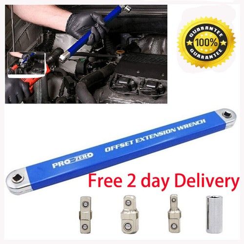 Offset Extension Wrench Ratchet Spanner Wrench Extender Adapters Multifunction
