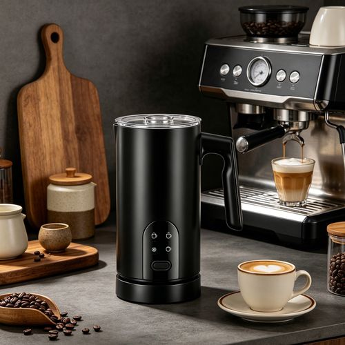 4-in-1 Electric Milk Frother & Steamer – Automatic Latte and Coffee Foam Maker — image 12