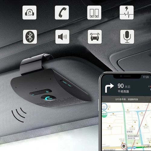 Bluetooth Hands-Free Sun Visor Wireless Phone Speaker Kit Car Speakerphone — image 9