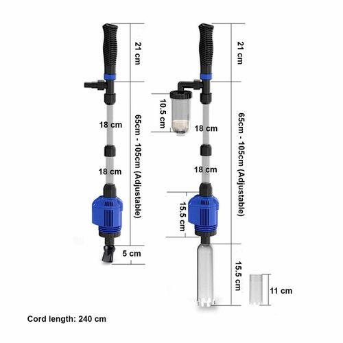 Electric Gravel Vacuum Cleaner Pump Aquarium Fish Tank Water Change Siphon — image 3