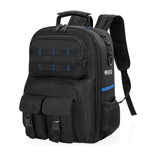 Heavy Duty Tool Backpack Professional Electrician Tool Bag with Organizer — image 6