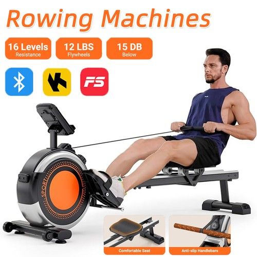 16 Levels Magnetic Rowing Machine Rower LCD for Home Gym Fitness Cardio Workout