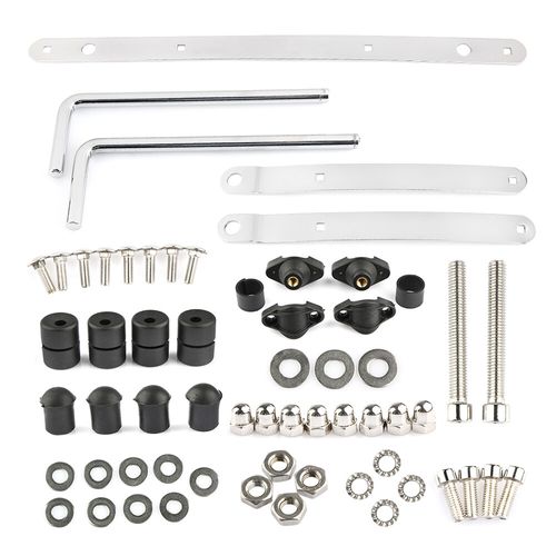 Motorcycle Windshield WindScreen Deflector  For 1'' 7/8'' Handlebars Motorbike — image 7