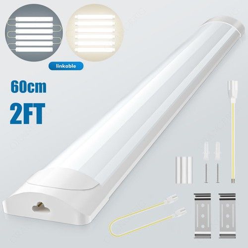 LED Strip Lights 2FT 3FT 4FT 5FT Batten Tube Light Garage Workshop Office Lamps