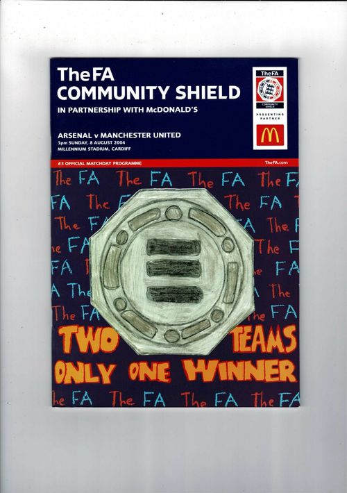 2004 Arsenal v Manchester United Charity Shield Football Programme — image 1
