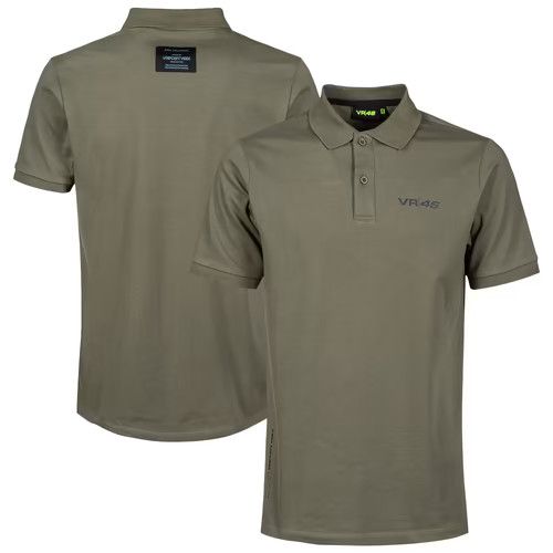 VR46 Racing Valentino Rossi MotoGP Polo Shirt Olive Green Mens Official