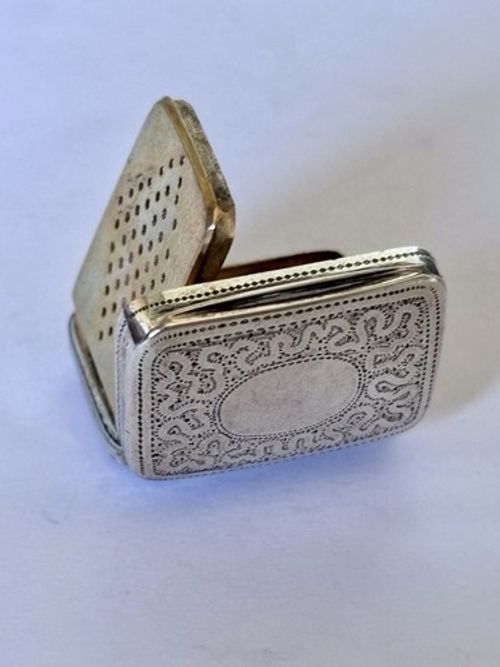 George III Silver Gilt Vinaigrette London 1807 THOMAS JOHNSON