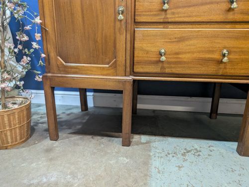 Antique Edwardian Mahogany Sideboard Buffet Cabinet Cupboard Drawers Service — image 21
