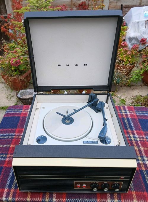 Bush RP50 Vintage Portable Record Player 4-speed BSR Autochange Deck Working — image 2