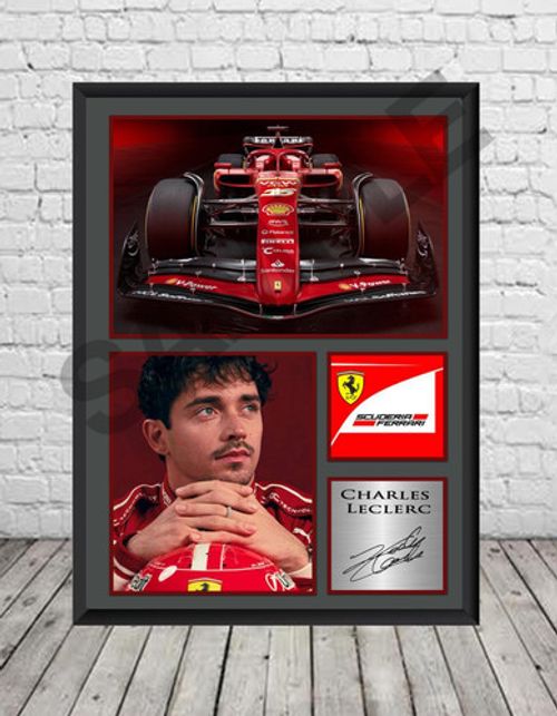 Charles Leclerc Signed Photo Print Autographed Ferrari Formula One Memorabilia