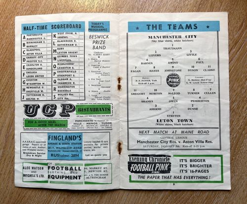 10 Vintage Manchester City Programmes 1952–1964 Maine Road Football Bundle — image 19