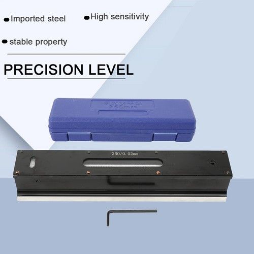 Precision Engineers Machine Bar Level, 0.02mm Premium Aluminum Alloy 250mm UK