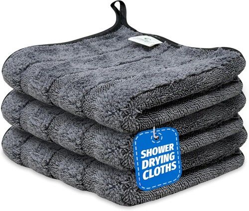 Magic Bathroom Cleaning Cloths Streak Free Shower Glass Condensation Cloths 3 PK