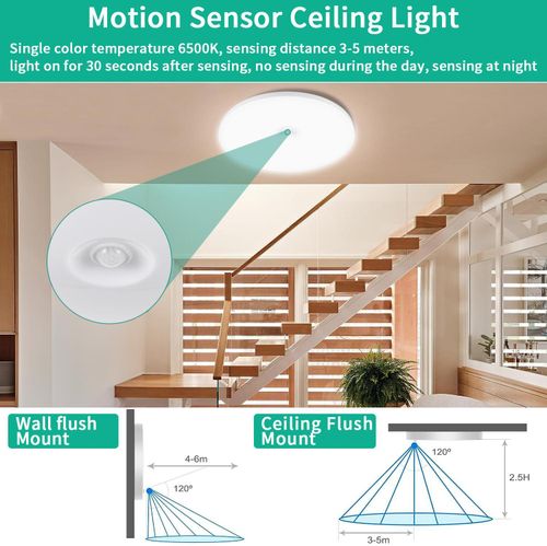 LED Ceiling Light PIR Motion Sensor Light Kitchen Living Room Hallway Wall Lamp — image 4
