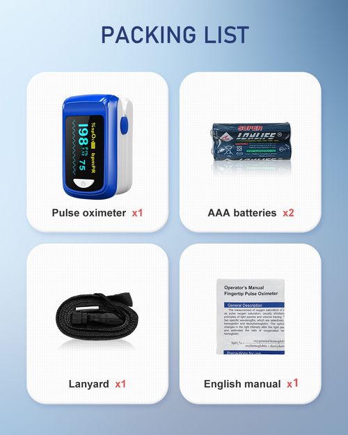 Fingertip Pulse Oximeter Blood Oxygen Heart Rate Monitor SpO2 Finger Adults OLED — image 8