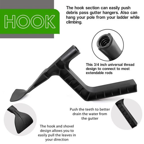 Gutter Cleaning Tool Roof Gutter Cleaner with Splicing Pole Handle Detachable — image 6