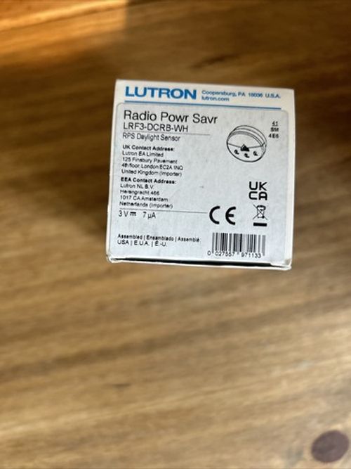 Lutron Ceiling RPS Daylight Sensor LRF3-DCRB-WH Radio Powr Savr, White (122)
