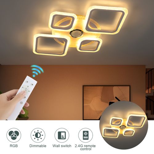 60W Ceiling Light with Remot RGB Dimmable Bluetooth Speaker Music Ceiling Lamp — image 8