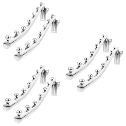 Wall Mounted Metal Clothes Rack 6Pcs Sturdy Iron Space Saving Laundry Hanger