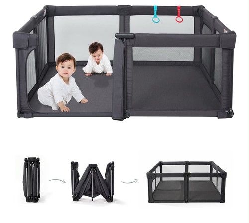 Doradotey Foldable Baby Playpen 180 x 200 cm with Walk in Door