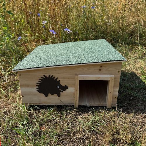 Wooden Hedgehog House & Hibernation Shelter Feeding Station with 2 Chambers — image 8