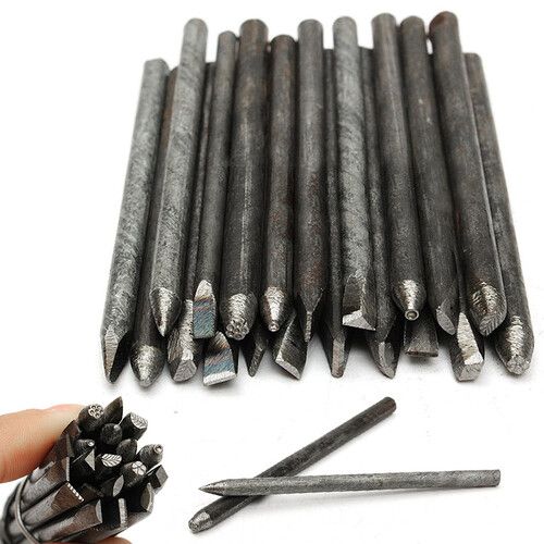 20x Steel Punches Flower Punch Stamp Jewelry Jewelers Metal Stamping Tool DIY KF