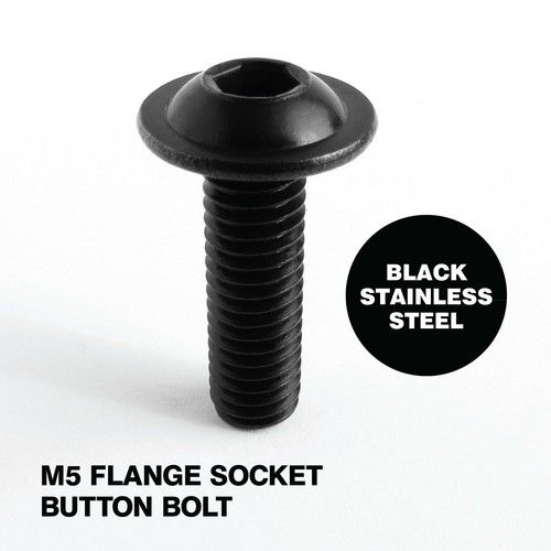 M4 M5 M6 M8 A2 BLACK STAINLESS HEX SOCKET FLANGED BUTTON HEAD ALLEN BOLT SCREWS
