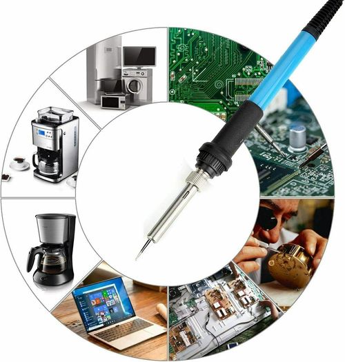 60W  Electronics Welding Solder Irons Tool Adjustable Temp Soldering Iron Kit UK — image 11