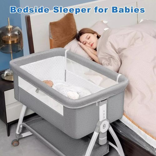 3 in 1 Baby Bedside Crib Sleeper Bassinet Safe Co Sleeping Storage Easy install — image 2