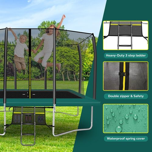 Big Air Extreme 7x10ft Rectangular Trampoline with Safety Enclosure Green - Free — image 3