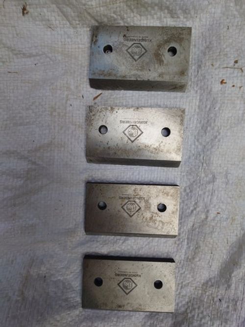 Kungelnberg Hardened & Tempered Steel Tooling Blocks/Plates, 2-Hole, Set of 4