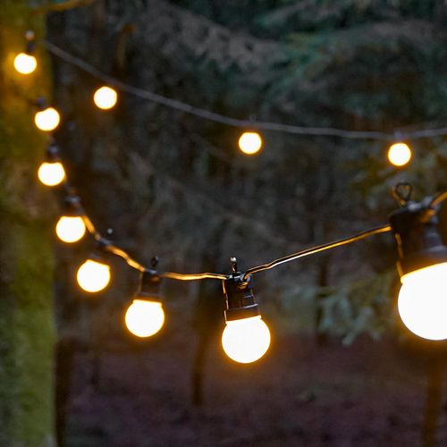 ConnectGo® Connectable Outdoor LED Festoon Frosted Plug In Wire String Lights — image 7