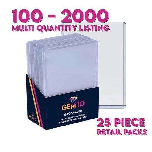 Gem10 Toploaders, (100, 200, 500, 1000, 2000),  3x4, 35pt, Card Sleeves, Pokemon