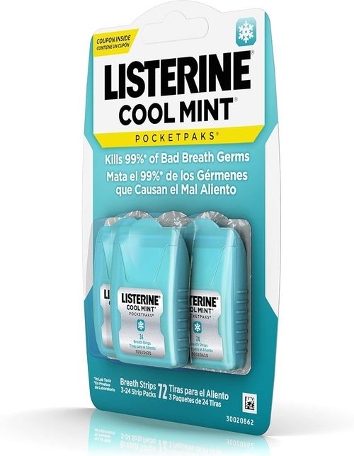 Listerine Pocket Paks Cool Mint 72 Strips — image 12