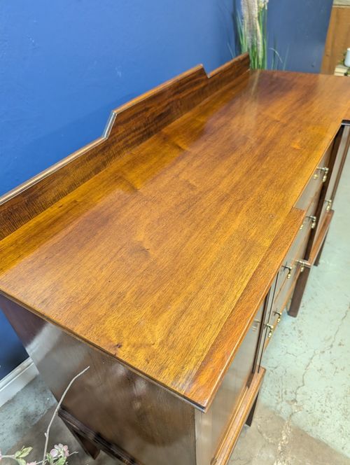 Antique Edwardian Mahogany Sideboard Buffet Cabinet Cupboard Drawers Service — image 23