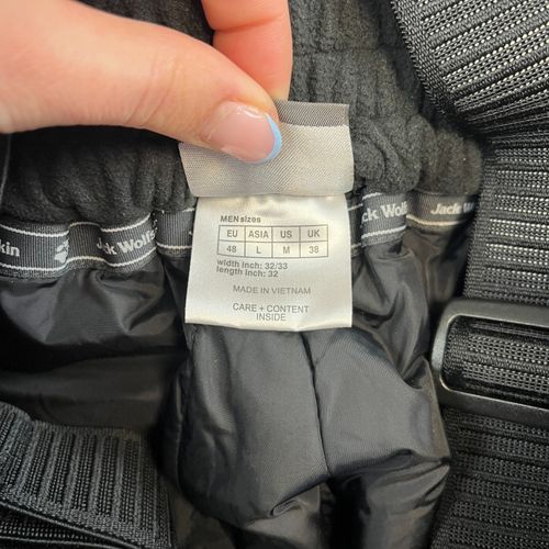 Jack Wolfskin Mens Ski Trousers Salopettes Bib Medium Black 32 32 Recco — image 16