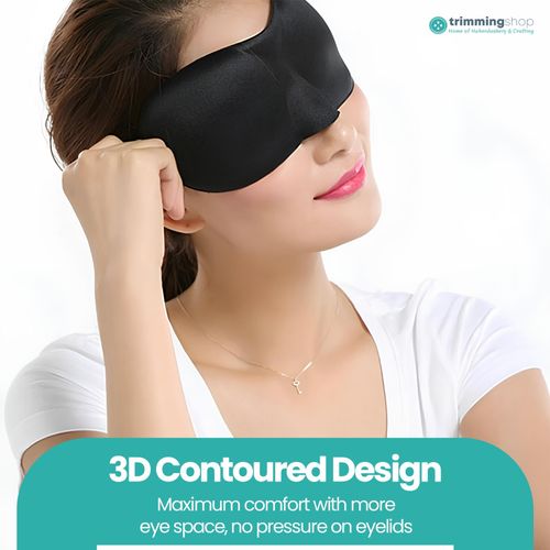 Eye Cover Sleeping Mask 3D Soft Padded Eye Mask Blackout Night Travel Blindfold — image 5