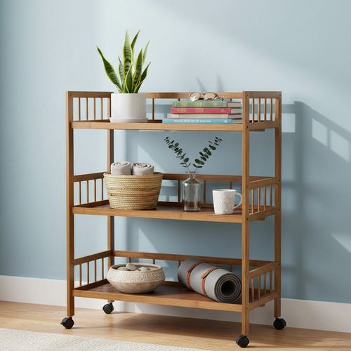 3 Tier Serving Trolley On Wheels Kitchen Office Storage Cart Tea Coffee Drinks — image 2