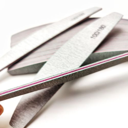 12x Nail Files 100/180 Grit Professional Half Moon Curved Double Sided Nail File — image 3