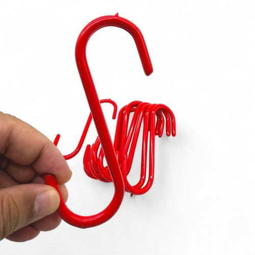 Pack of 10 Red PVC Coated Heavy Duty S Hooks – 12cm Hanging Hooks — image 6